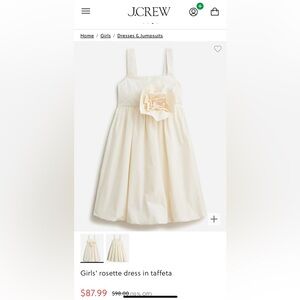 J.Crew rosette dress - size 2T - ivory flower girl dress - NWT